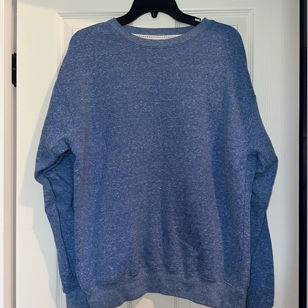 blue sweatshirt